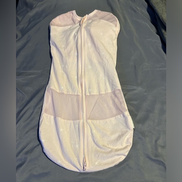 Happiest Baby Sleepea Swaddle, Pink Stars newborn infant small blanket wrap - Picture 1 of 5
